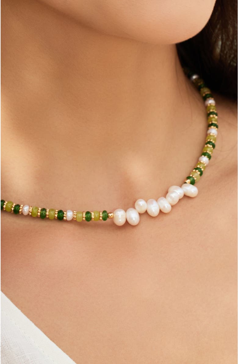 RC RETRO CHIC Thetis Necklace, Alternate, color, Green & White
