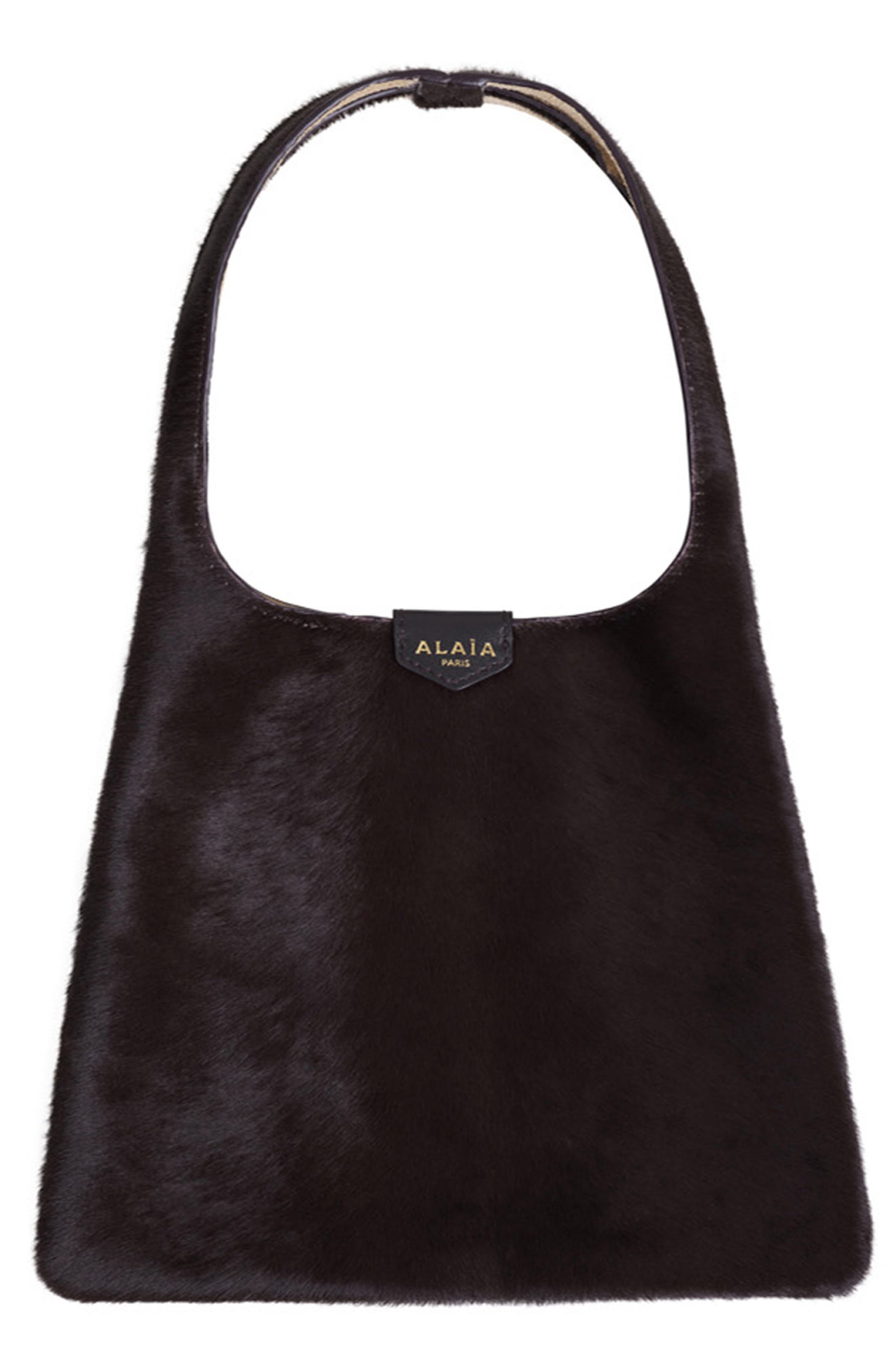 Hobo S Calf Hair Shoulder Bag, Main, color, CHOCOLAT 719