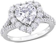 Julianna B. 3ct D.E.W. Moissanite Heart Halo Ring