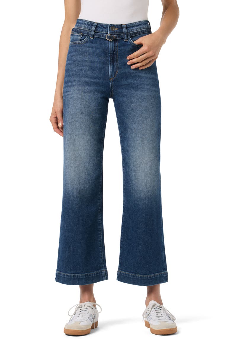 Wide Leg Jeans With Removable Belt, Main, color, GESINE