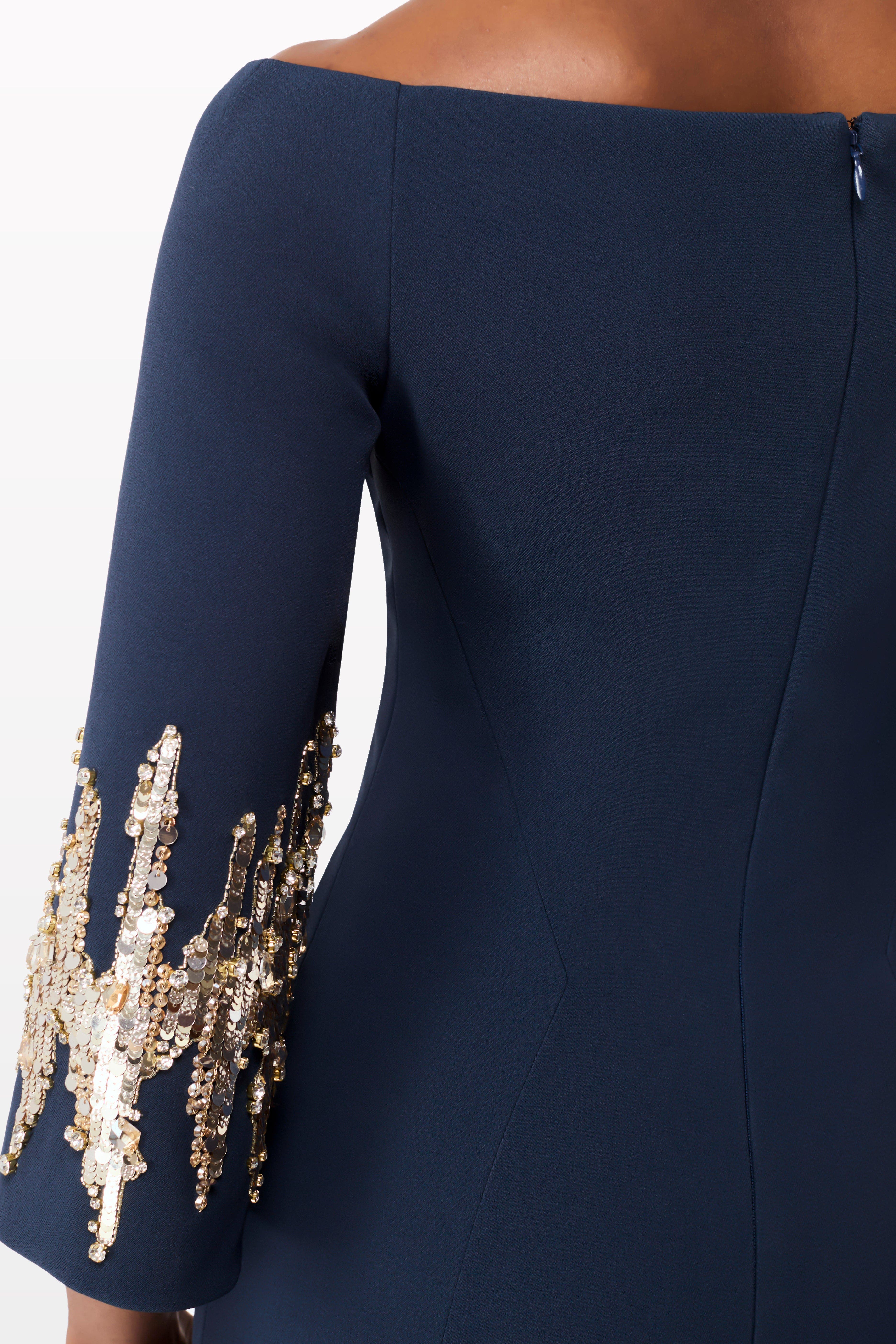 Jenny Packham Aster Sequin-Embellished Midi Dress (Women) | Nordstrom