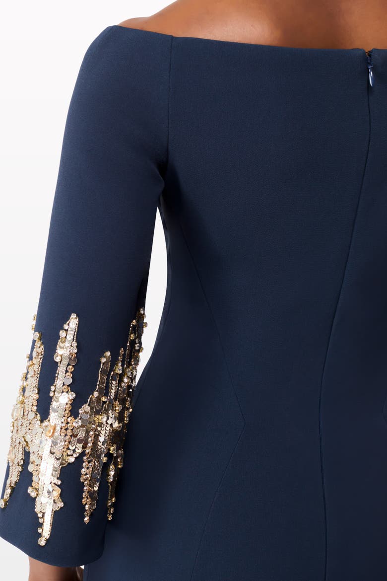 Aster Sequin-Embellished Midi Dress, Alternate, color, Blackthorne Blue