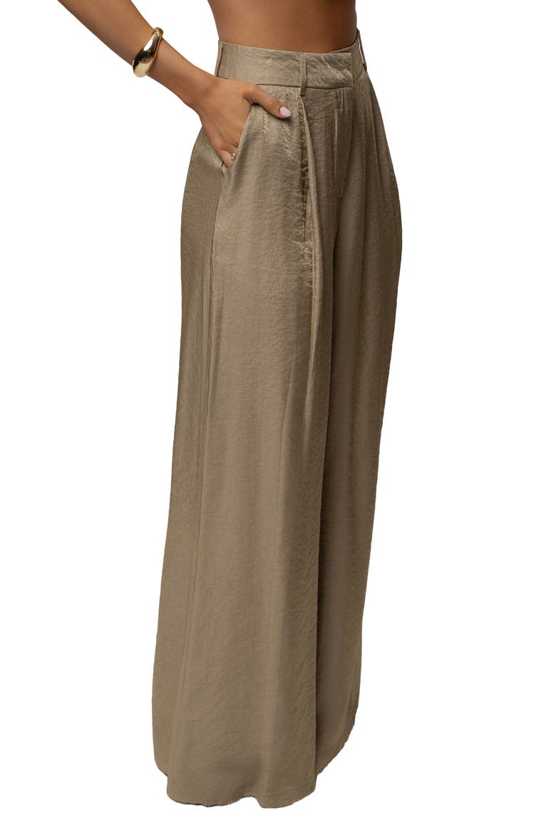 Monaco Wide Leg Pant, Alternate, color, Olive