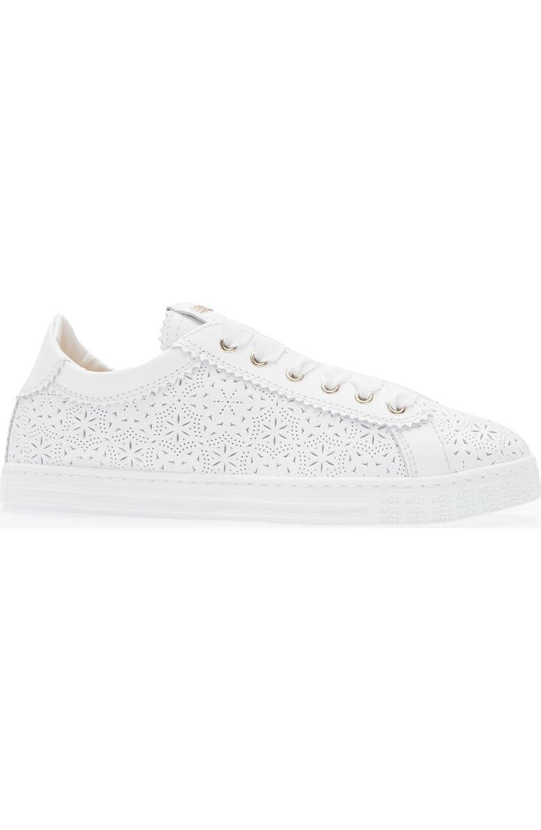 AGL Sade Perforated Sneaker, Alternate, color, White