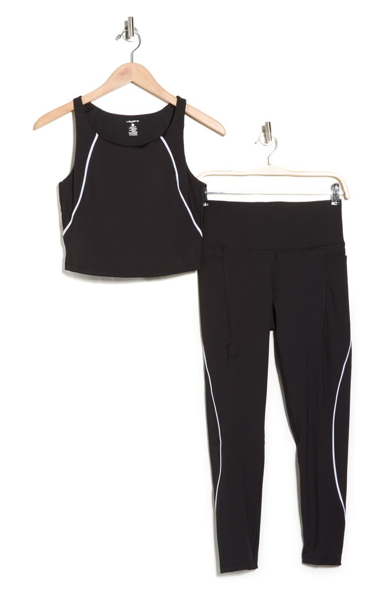 LAYER 8 Perfect Piping Tank Top & Leggings Set, Alternate, color,