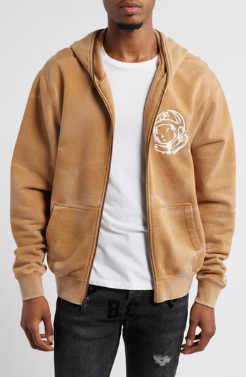Billionaire Boys Club Helmet Head French Terry Zip Hoodie In Chipmunk