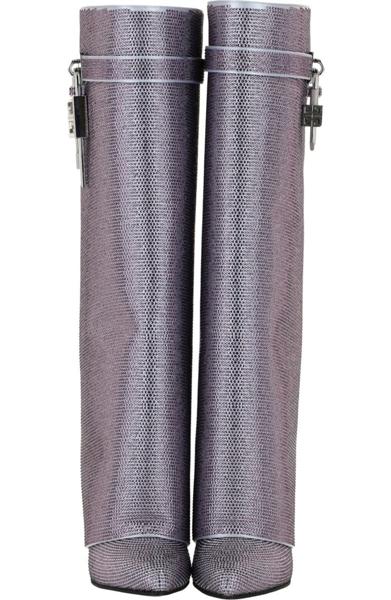 Givenchy Shark Lock Pant Shaft Wedge Boot, Alternate, color, Lavender