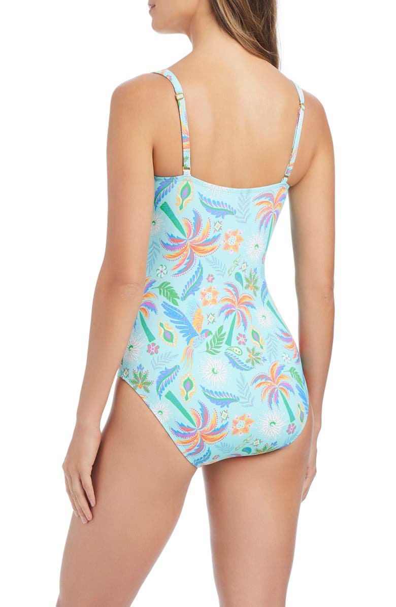 BLEU by Rod Beattie Shirred Bandeau One-Piece Swimsuit, Alternate, color, 