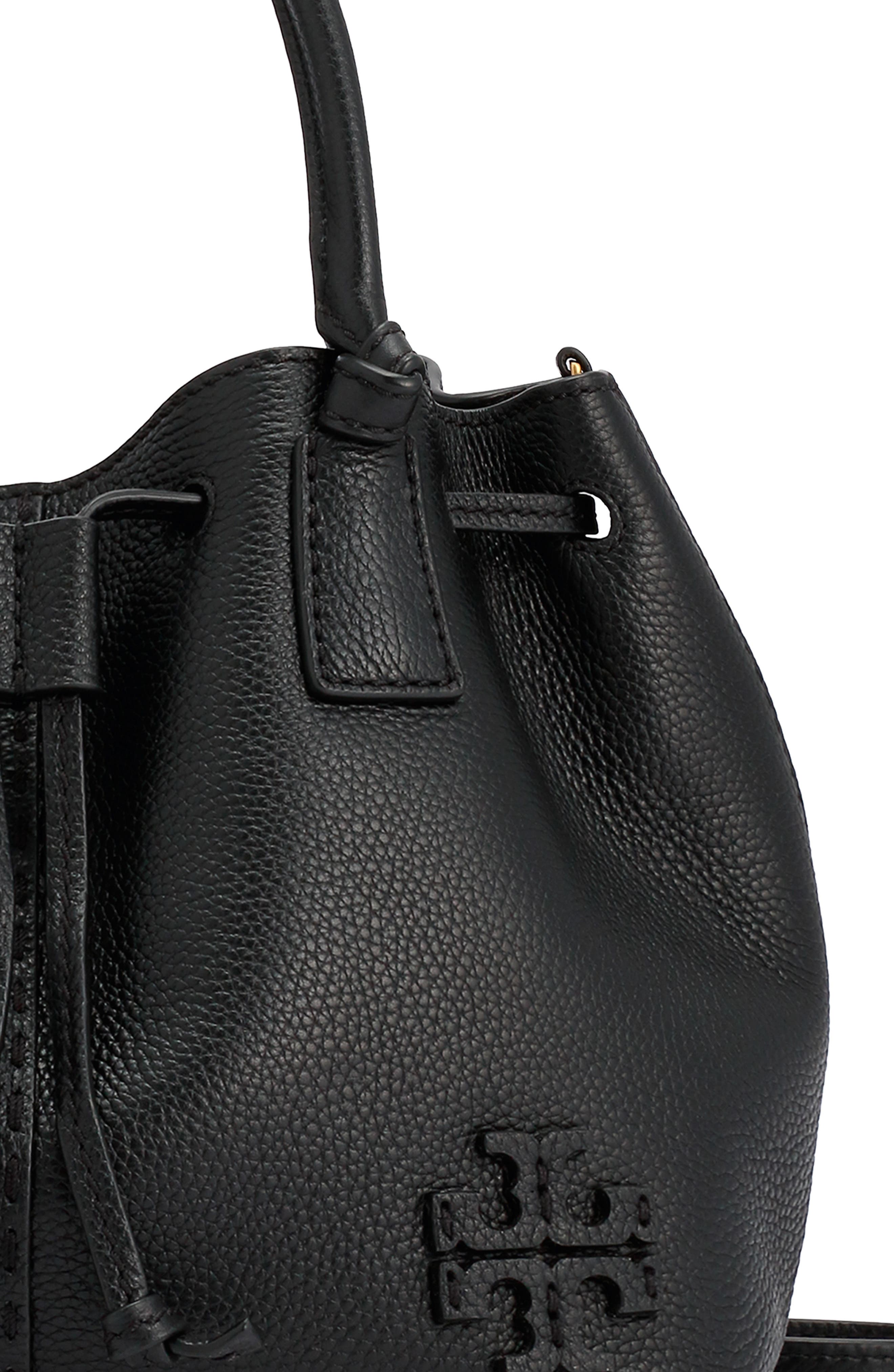 Tory Burch McGraw Small Drawstring Leather Satchel, Alternate, color, 