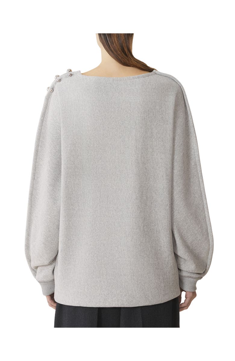 Lanvin Cotton Jersey Top, Alternate, color, Heather Grey