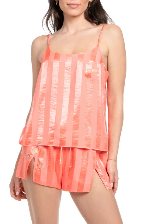 Stripe Satin Short Pajamas