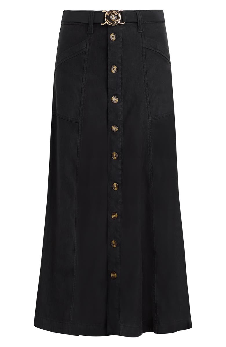 Favorite Daughter The Lila A-Line Denim Skirt, Alternate, color, Jet Black