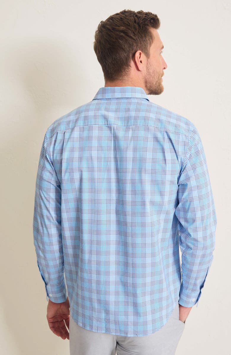 Tommy Bahama Sarasota Stretch Sea Check IslandZone<sup>®</sup> Button-Up Shirt, Alternate, color, Chambray Blue