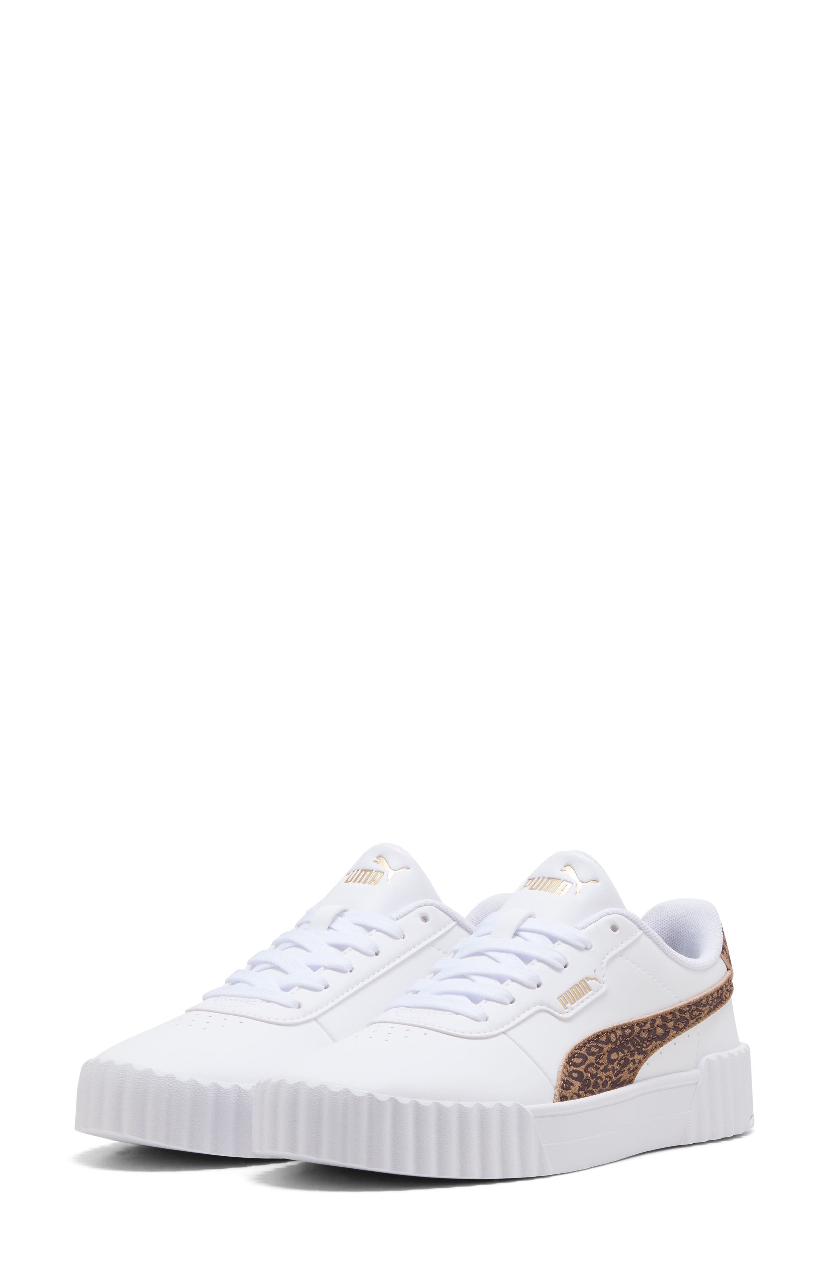 Carina 3.0 Feline Sneaker, Alternate, color, PUMA WHITE/ SOFT TAUPE