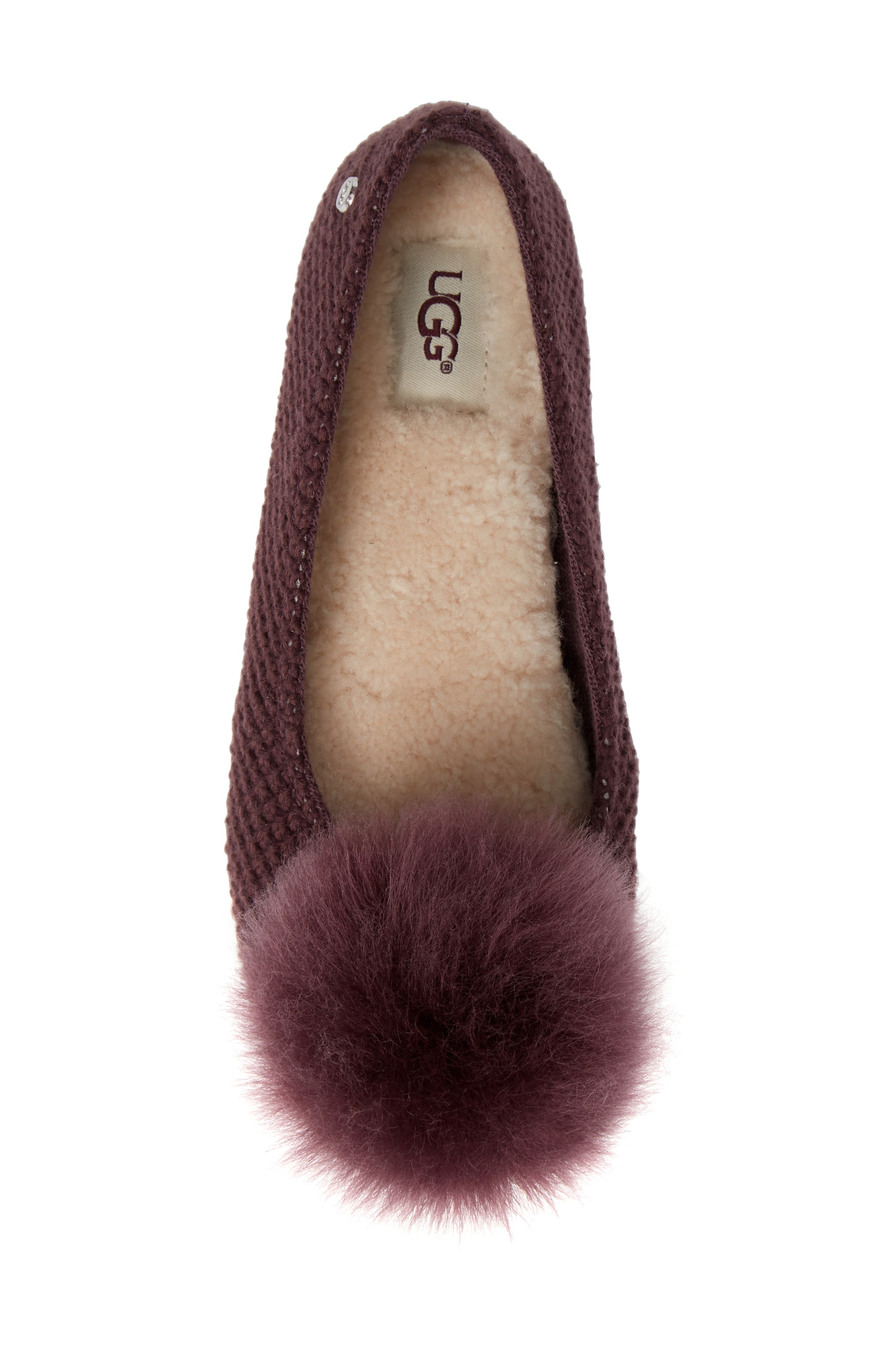 Andi Pompom Slipper, Alternate, color, PORT FABRIC