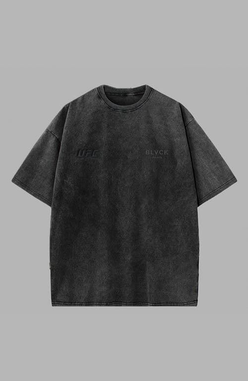 Blvck X Ufc Acid Wash Tee In Gray