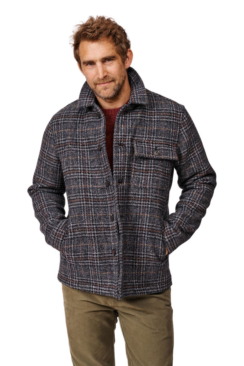 Nettleham Shirt Jacket, Main, color, Navy/Brown Check