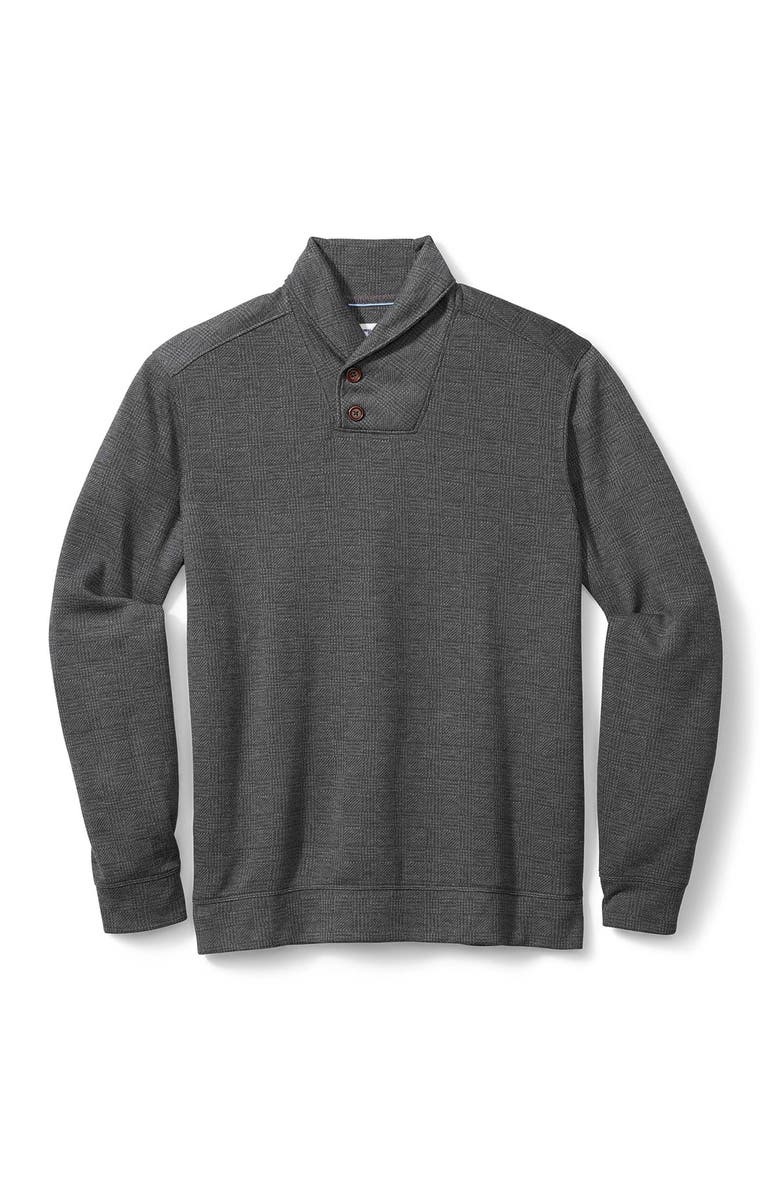 Tommy Bahama Sanbar Plaid Shawl Collar Double Button Fleece Pullover, Alternate, color,
