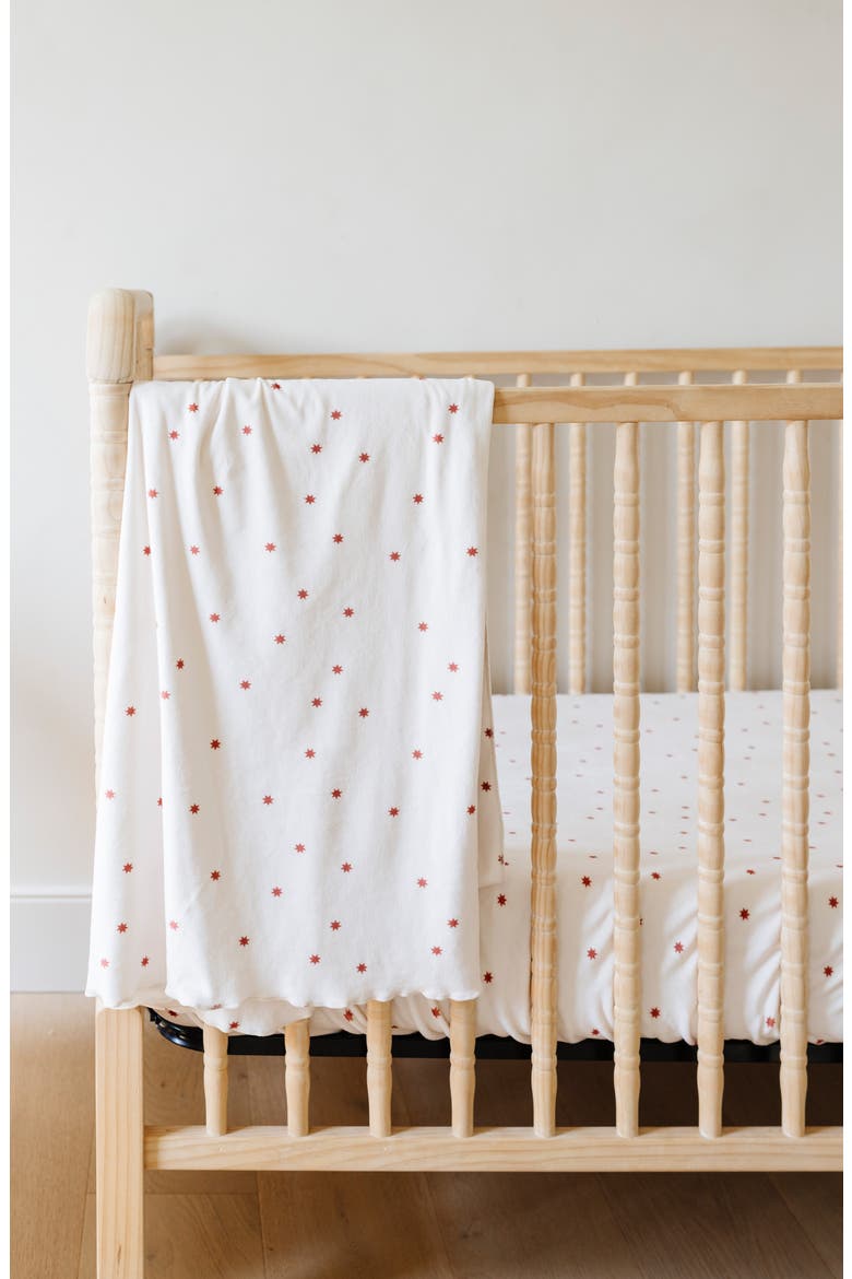 Minky Fitted Crib Sheet, Alternate, color, STAR