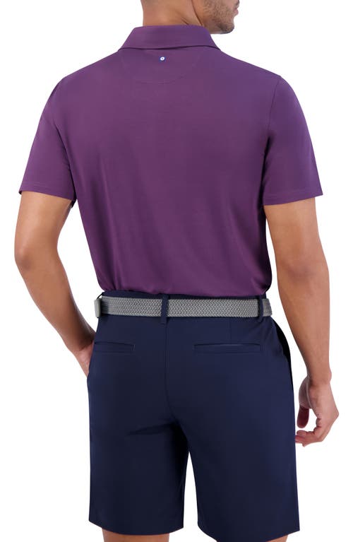 Ben Sherman Solid Tech Pique Sports Fit Polo In Purple