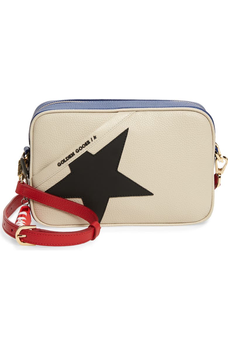 Golden Goose Star Leather Camera Bag, Main, color,