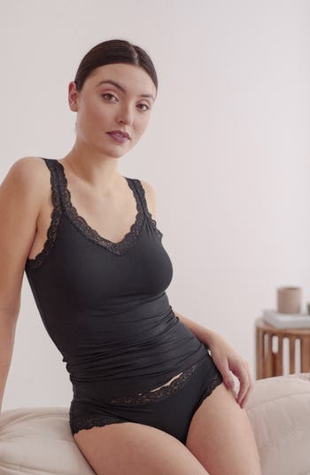 Fleur't Iconic Lace Trim Camisole with Shelf Bra | Nordstrom