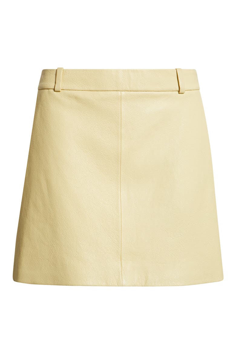 The Leather Miniskirt, Alternate, color, LEMON