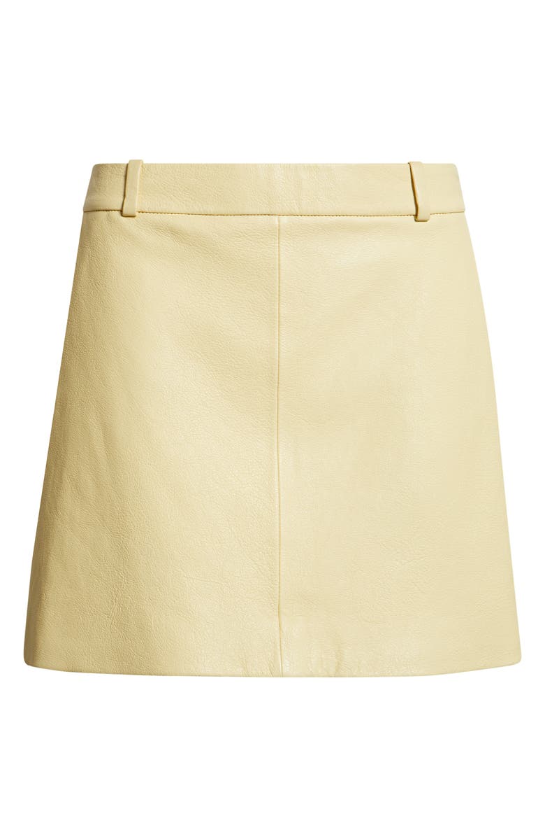 FRAME The Leather Miniskirt, Alternate, color, Lemon
