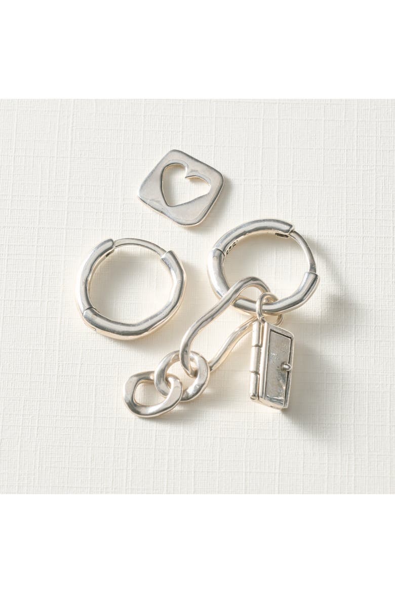 Elisa Sterling Hoop Earrings, Alternate, color, Silver