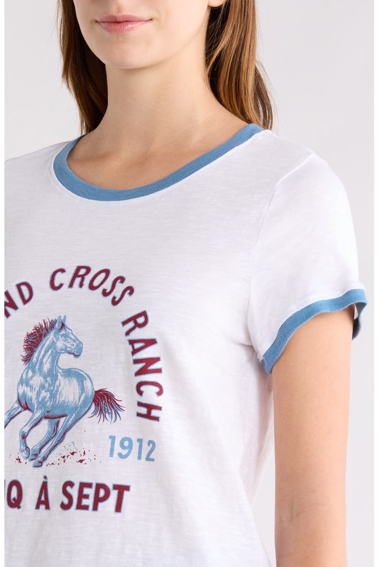 Diamond Cross Ranch Graphic Ringer T-Shirt, Alternate, color, WHITE MULTI