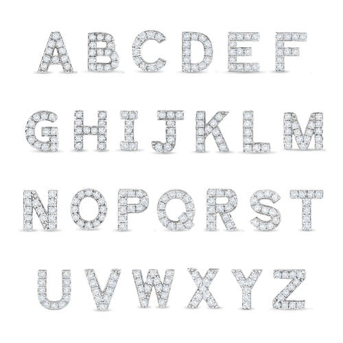 Shop In Season Jewelry Cubic Zirconia Letter Initial Earrings In Letter H