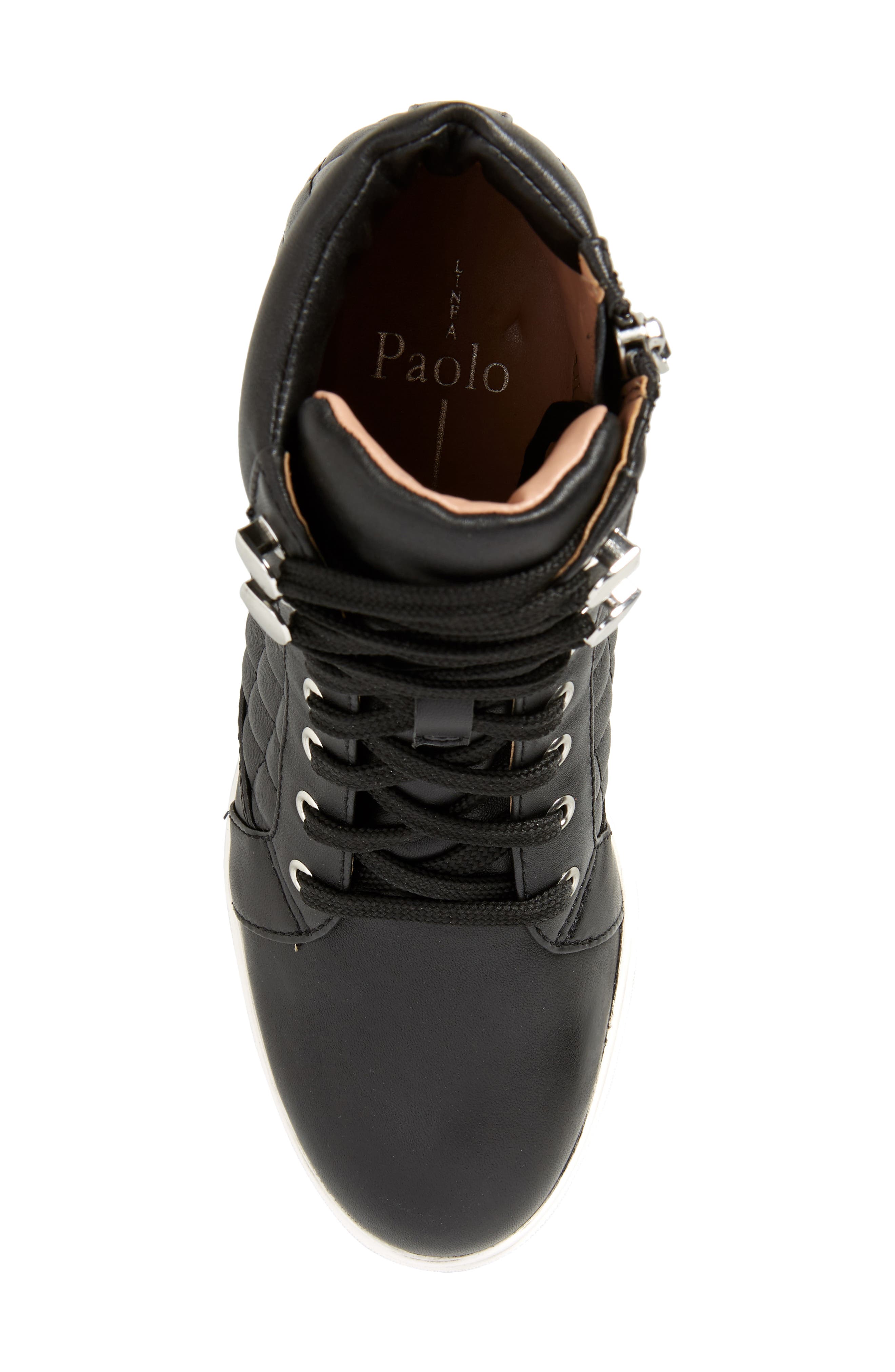 Linea Paolo Linea Paola Fiji Wedge Sneaker, Alternate, color, Black