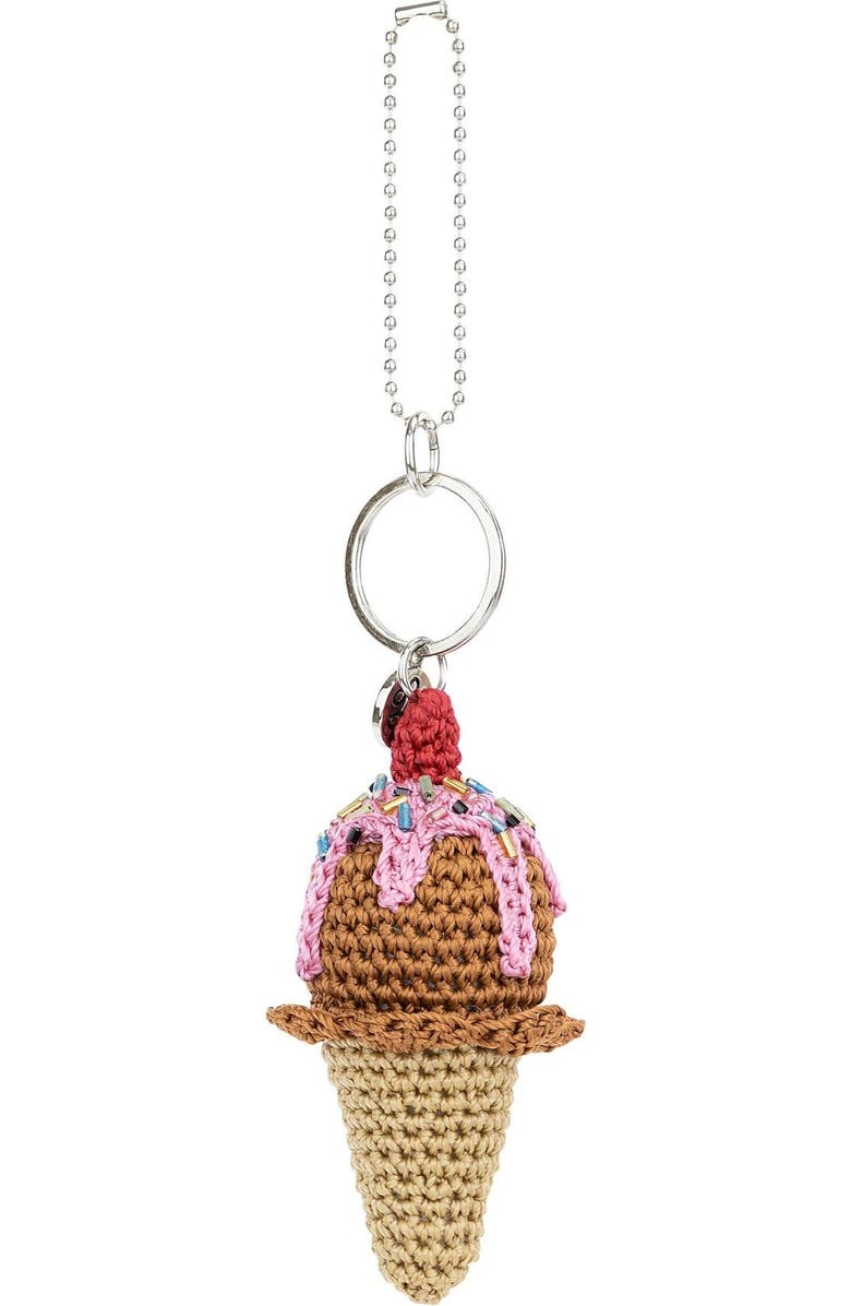 The Sak Yarnicharmz Hand Crochet Dangle - Ice Cream, Alternate, color, Chocolate