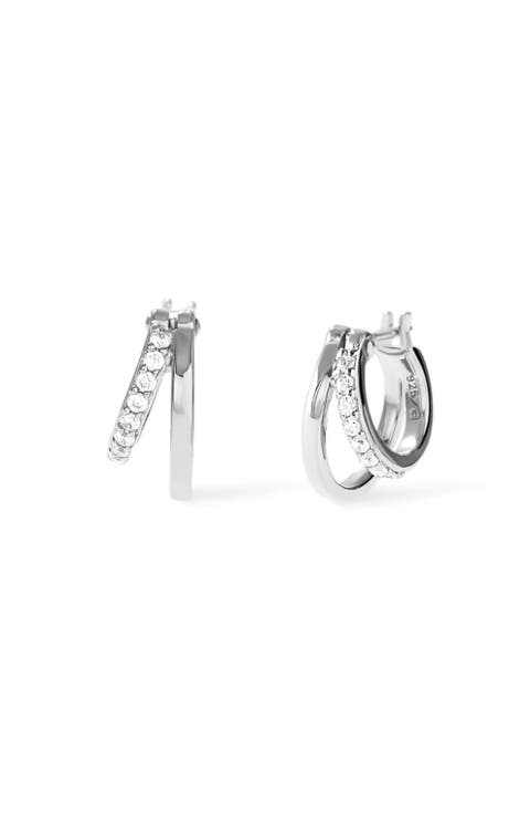 Double Hoop Earrings - Toda Mini Silver