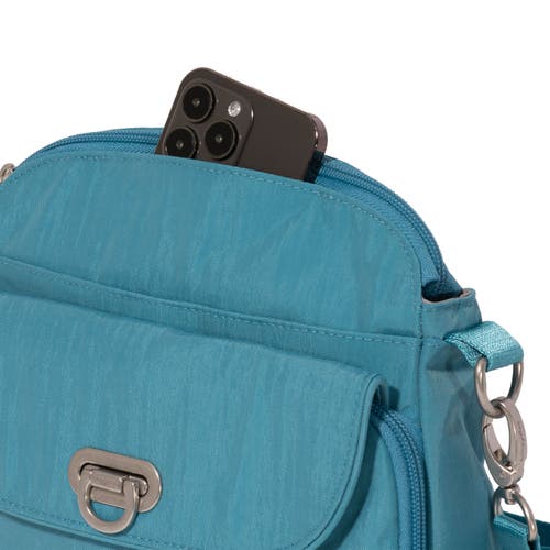 Baggallini Coastal Flip Lock Crossbody Bag In Seaside Blue