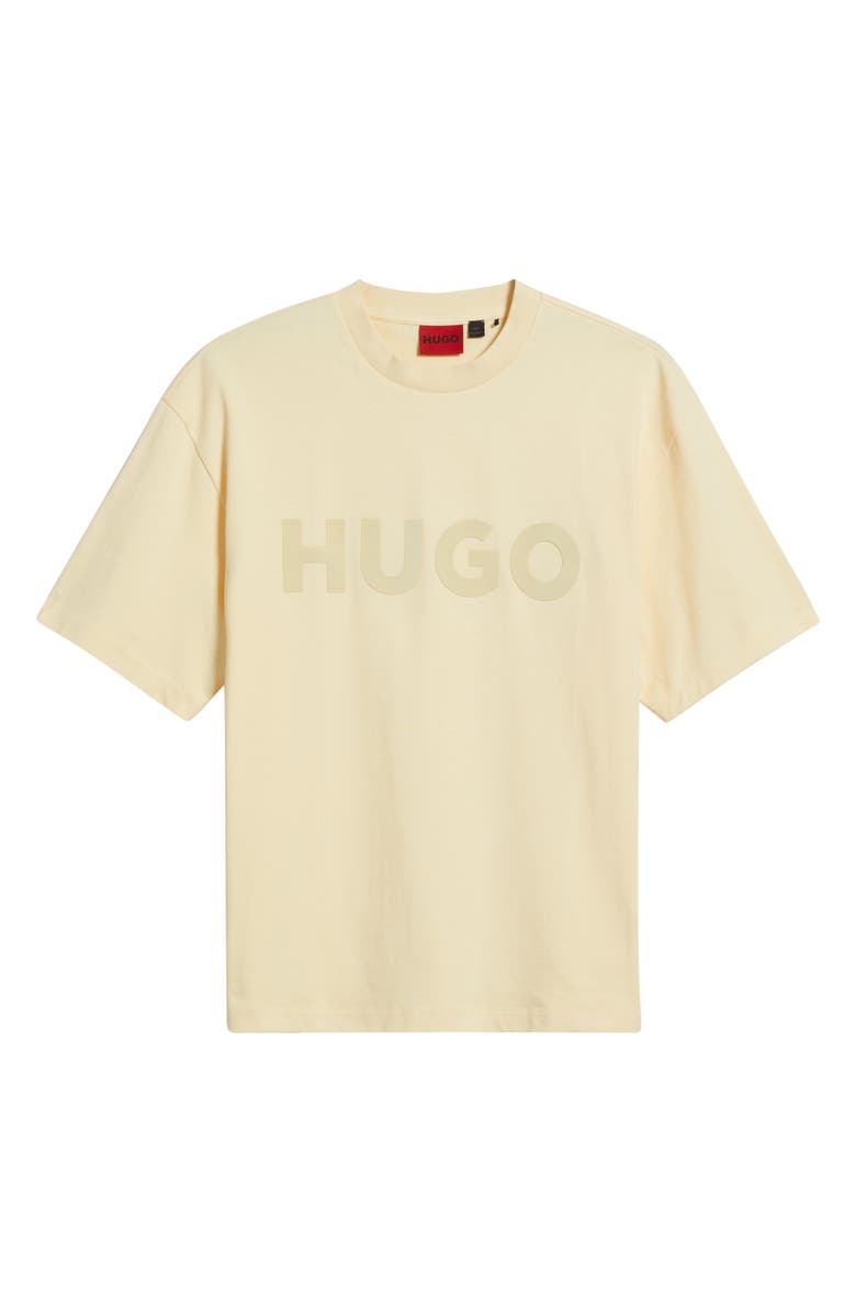 HUGO Dinkee Oversize Logo Graphic T-Shirt, Alternate, color, Open White