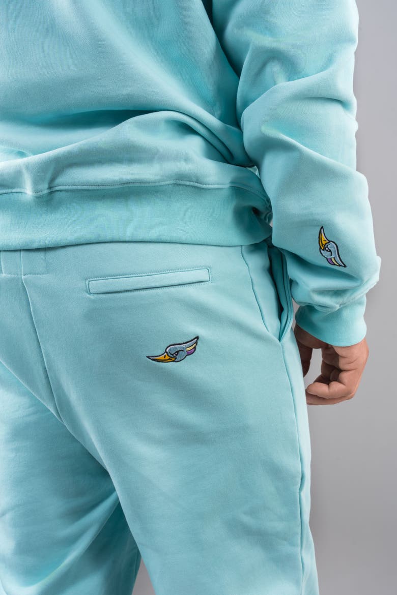 Unisex Cotton Sweatsuit, Alternate, color, Sea Foam