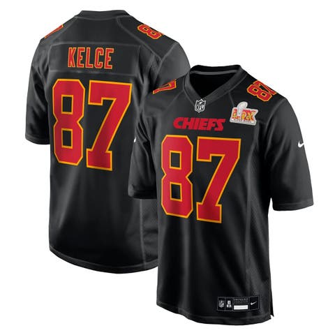 Men
s Nike Travis Kelce Carbon Black Kansas City Chiefs Super Bowl LIX Fashion Game Jersey