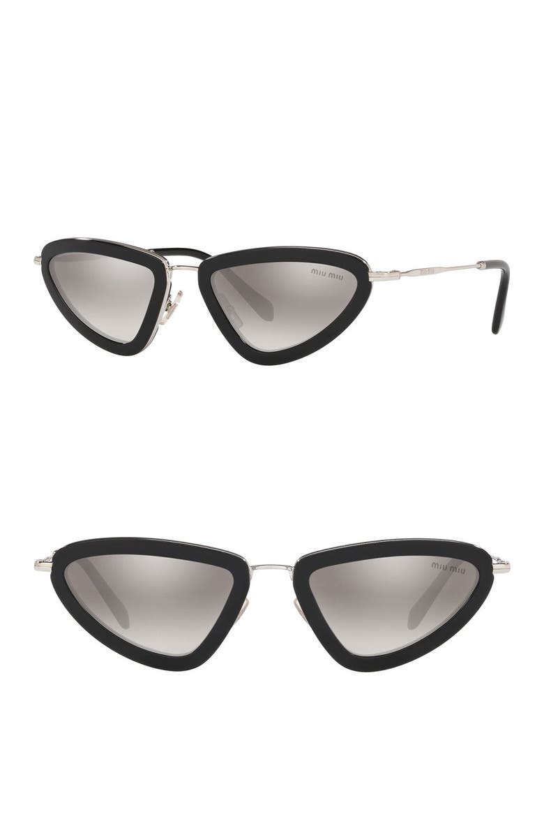 Miu Miu 53mm Irregular Sunglasses, Alternate, color,