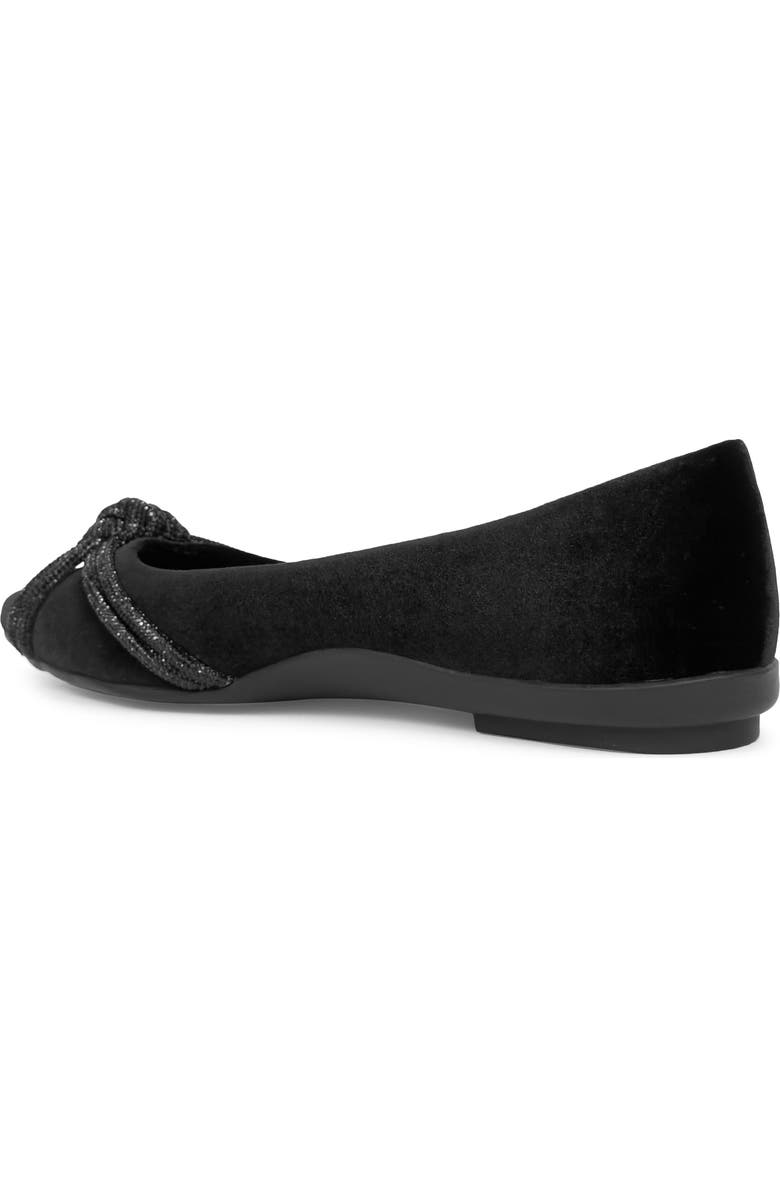 Aerosoles Damir Suede Crystal Embellished Flat, Alternate, color, Black Velvet