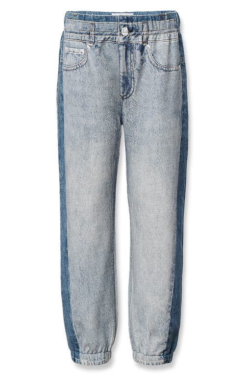 Rag & Bone Kids' Mini Rb Miramar Two-tone Faux Denim Joggers In Blue