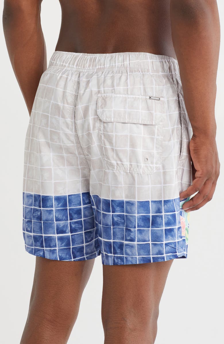 Vintage Summer Ponji Volley Swim Trunks, Alternate, color, Tan