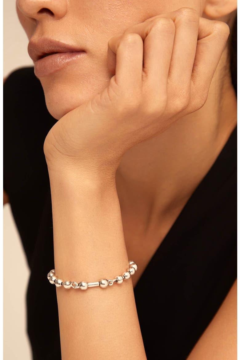 Sterling Silver-Plated Chain Bracelet, Alternate, color, Silver