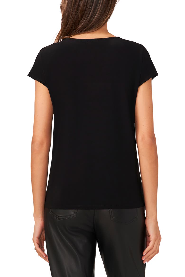 V-Neck Dolman Sleeve T-Shirt, Alternate, color, BLACK