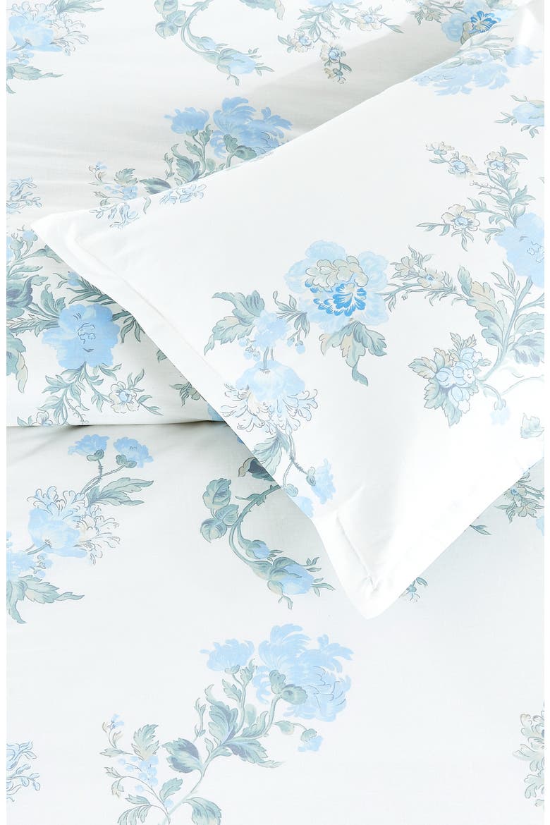 Rose Percale Cotton Duvet Cover & Sham Set, Alternate, color, BLUE