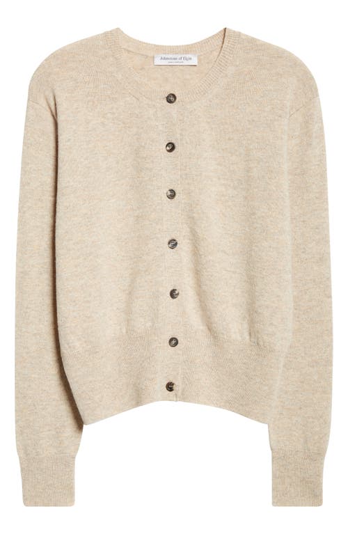 Shop Johnstons Of Elgin Cashmere Cardigan In Oatmeal