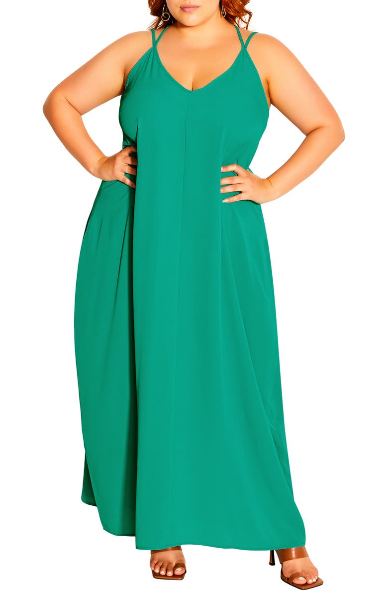 City Chic Color Burst Maxi Dress, Main, color, 