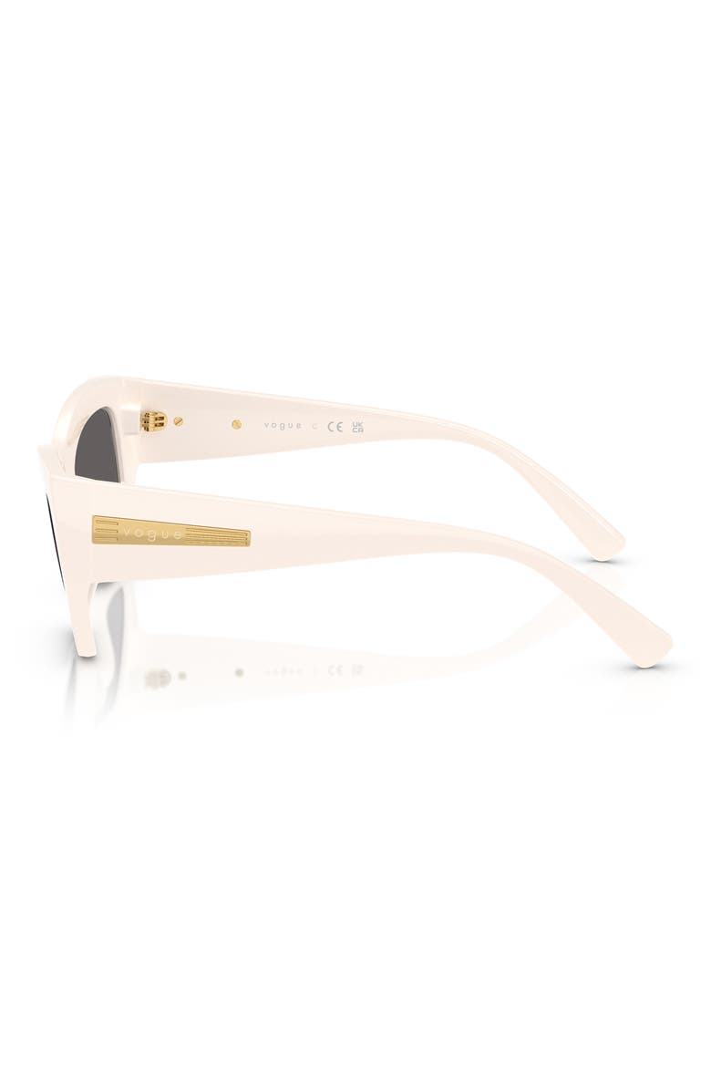 53mm Irregular Sunglasses, Alternate, color, BLACK WHITE