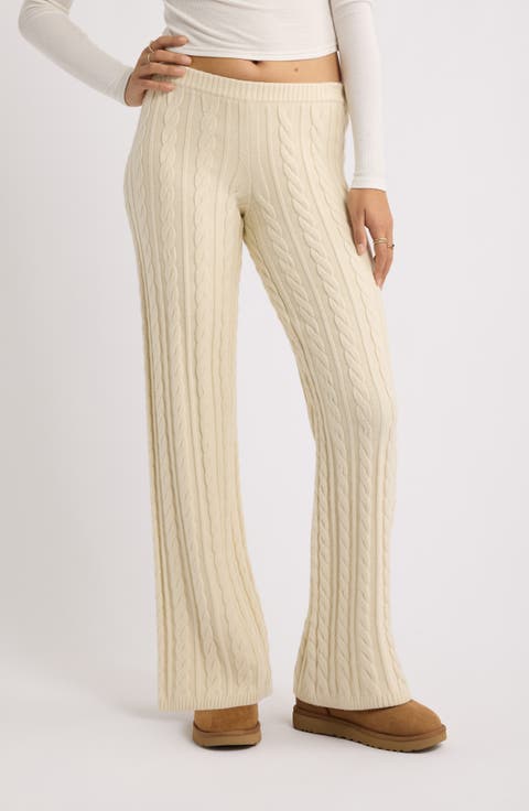 Cable Stitch Sweater Pants