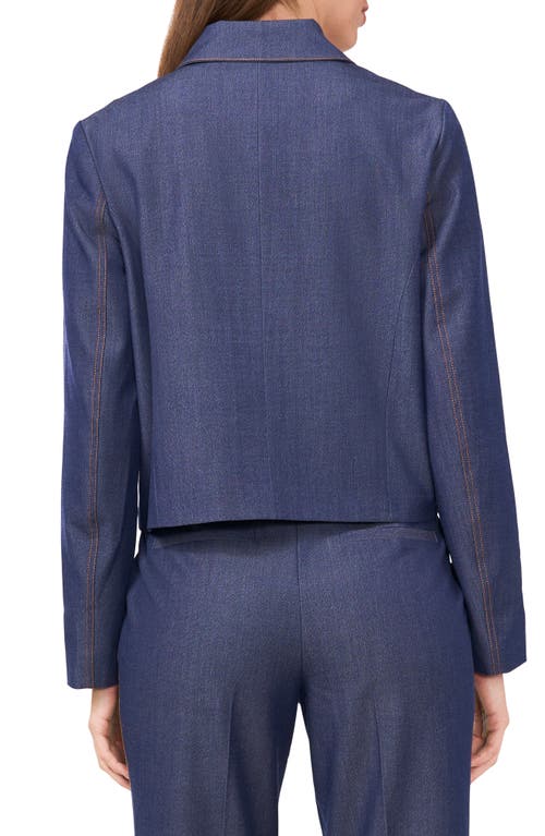 Halogenr Halogen(r) Crop Clean Placket Jacket In Classic Navy